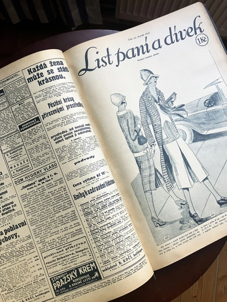 "List paní a dívek" | svázaná kniha ročníků 1924-1925