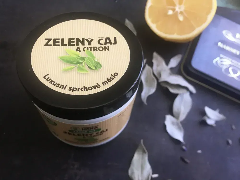 Luxusní sprchové máslo "Zelený čaj s citronem"