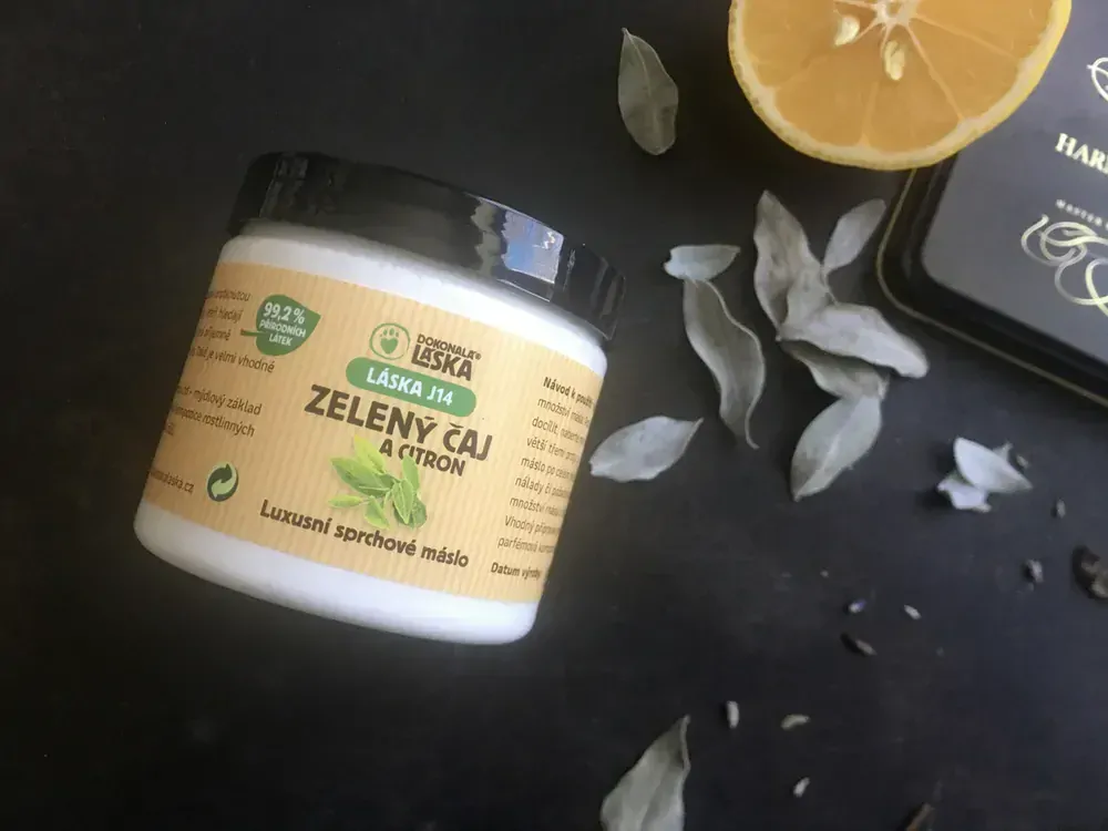 Luxusní sprchové máslo "Zelený čaj s citronem"