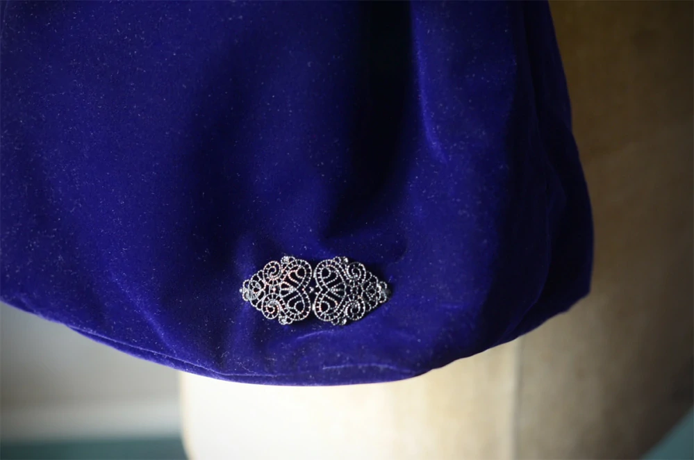 Royal blue velvet